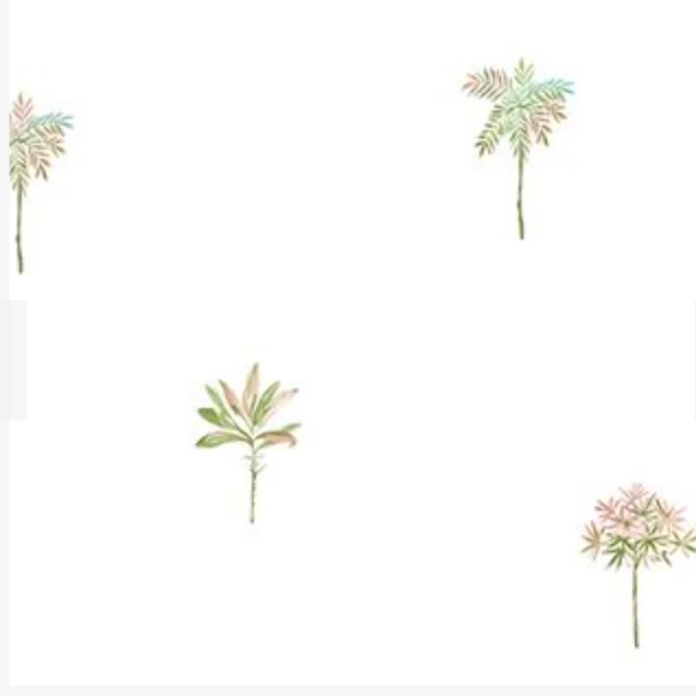 Wallpaper Palmetto Pink Leaves Palm Trees